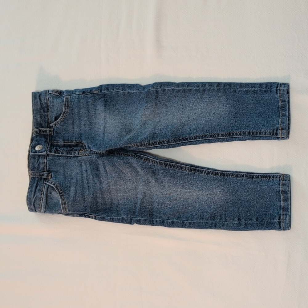 7 for all mankind denim skinny jeans with adjustable waist 3T toddler girls - Picture 3 of 9